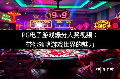 PG电子游戏爆分大奖视频：带你领略游戏世界的魅力
